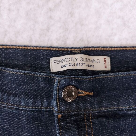 Levi's 512 Jeans Women 16M Dark Wash Bootcut Perfectly Slimming Western Rodeo - Picture 8 of 12
